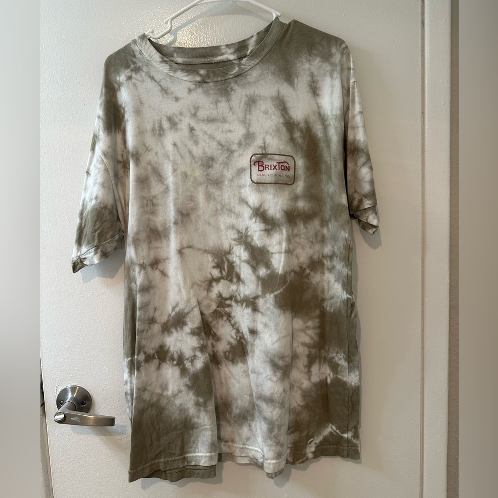 Brixton Beige and White Tie-Dye Tee